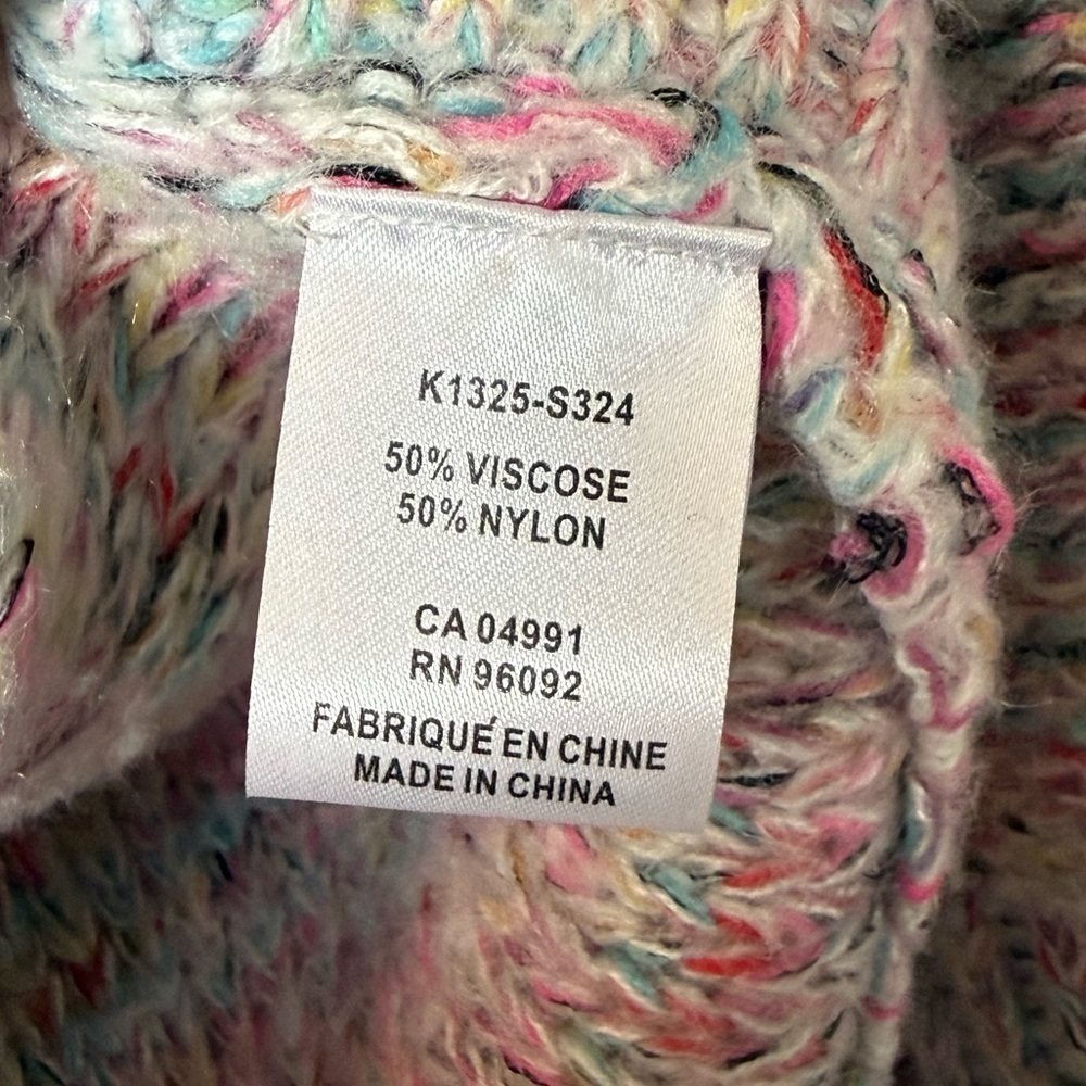 Colorful Cowl Neck Women's Sweater - Picture 6 of 8